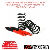 OUTBACK ARMOUR SUSPENSION KIT REAR TRAIL FITS MITSUBISHI PAJERO SPORT 15+